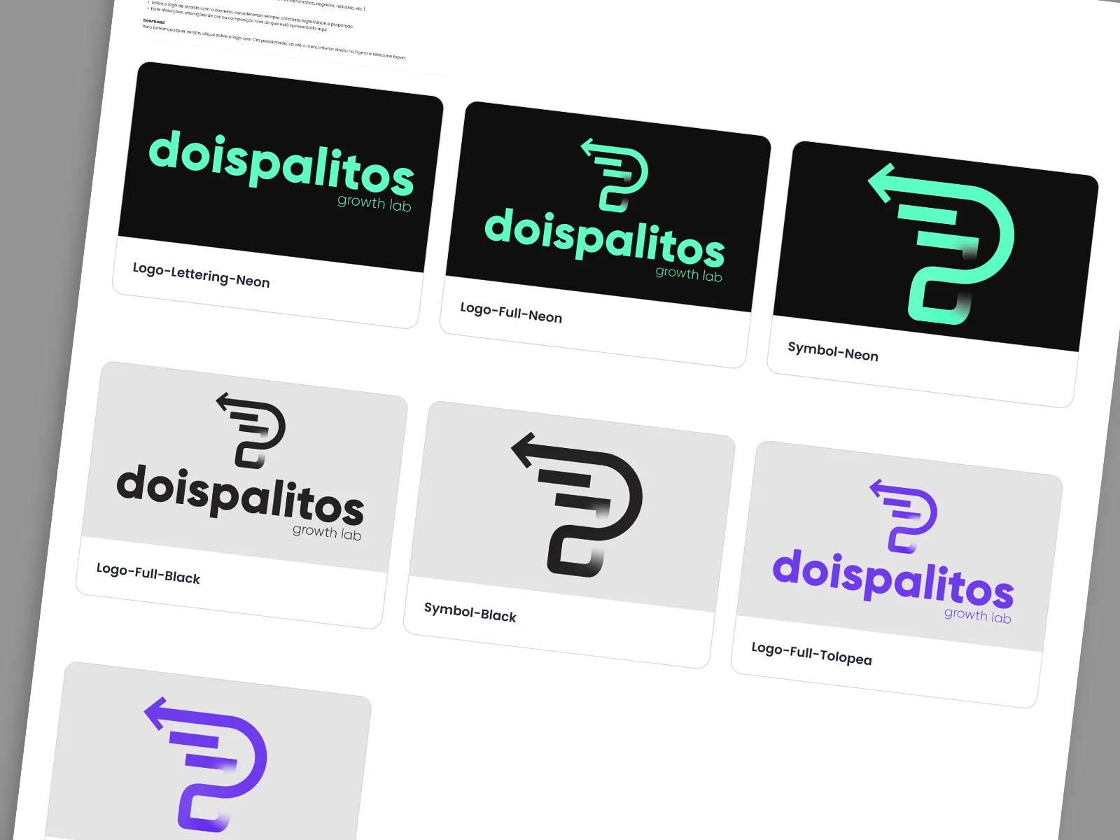 Mockup do logo da Dois Palitos em contexto de uso