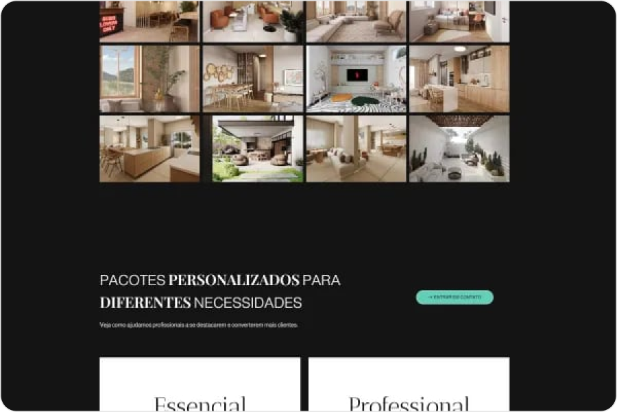 Quarta dobra original: pacotes personalizados com grid de fotos